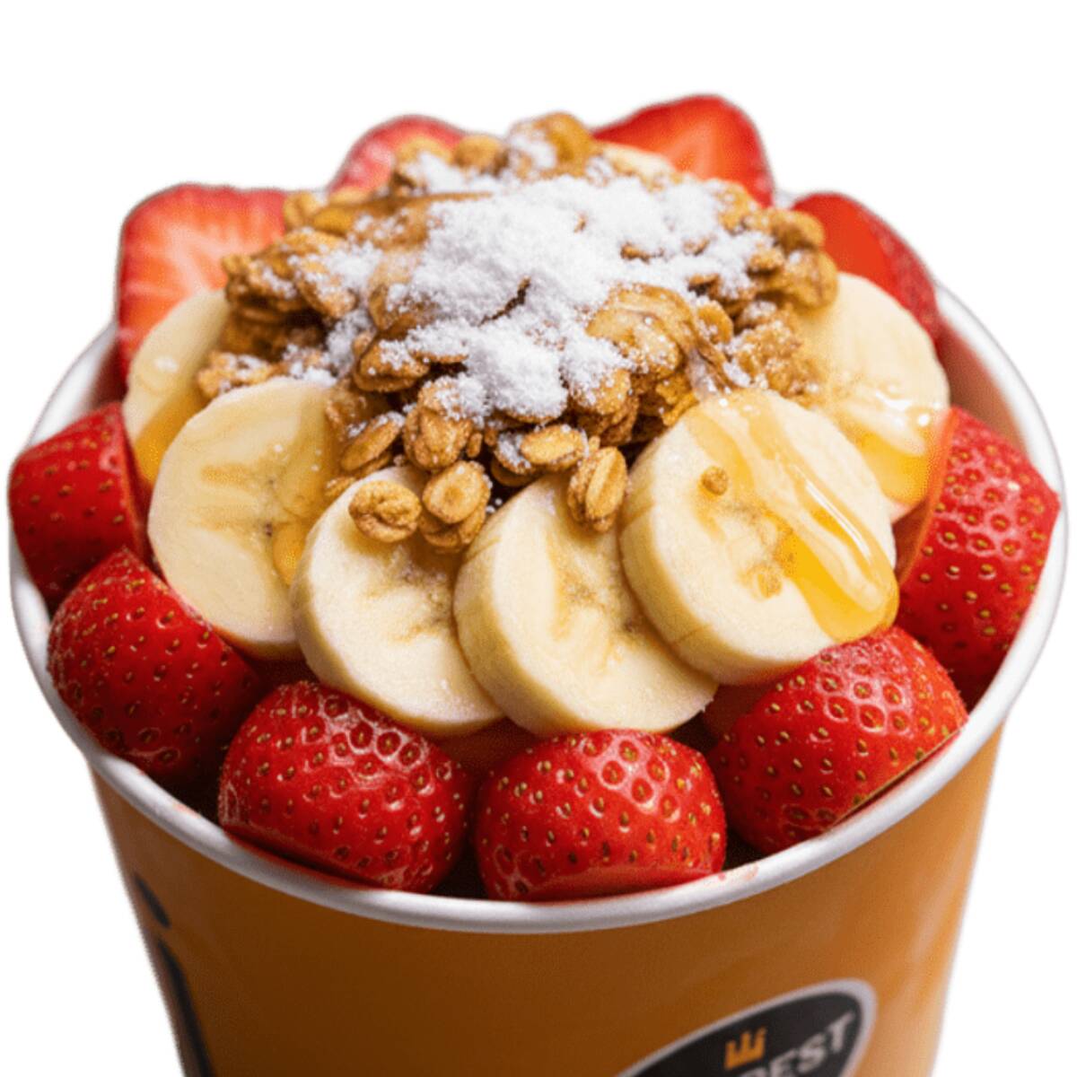 Suculência e sabor da fruta fresca direto para você em uma sobremesa saudável. Seu momento de bem-estar começa aqui! Monte a sua combinação perfeita: Escolha até 3 Frutas (Morango, Banana, Kiwi, Uva...) e até 3 Complementos (Granola, Leite em Pó, etc.). Obs.: Os complementos não podem ser enviados separados