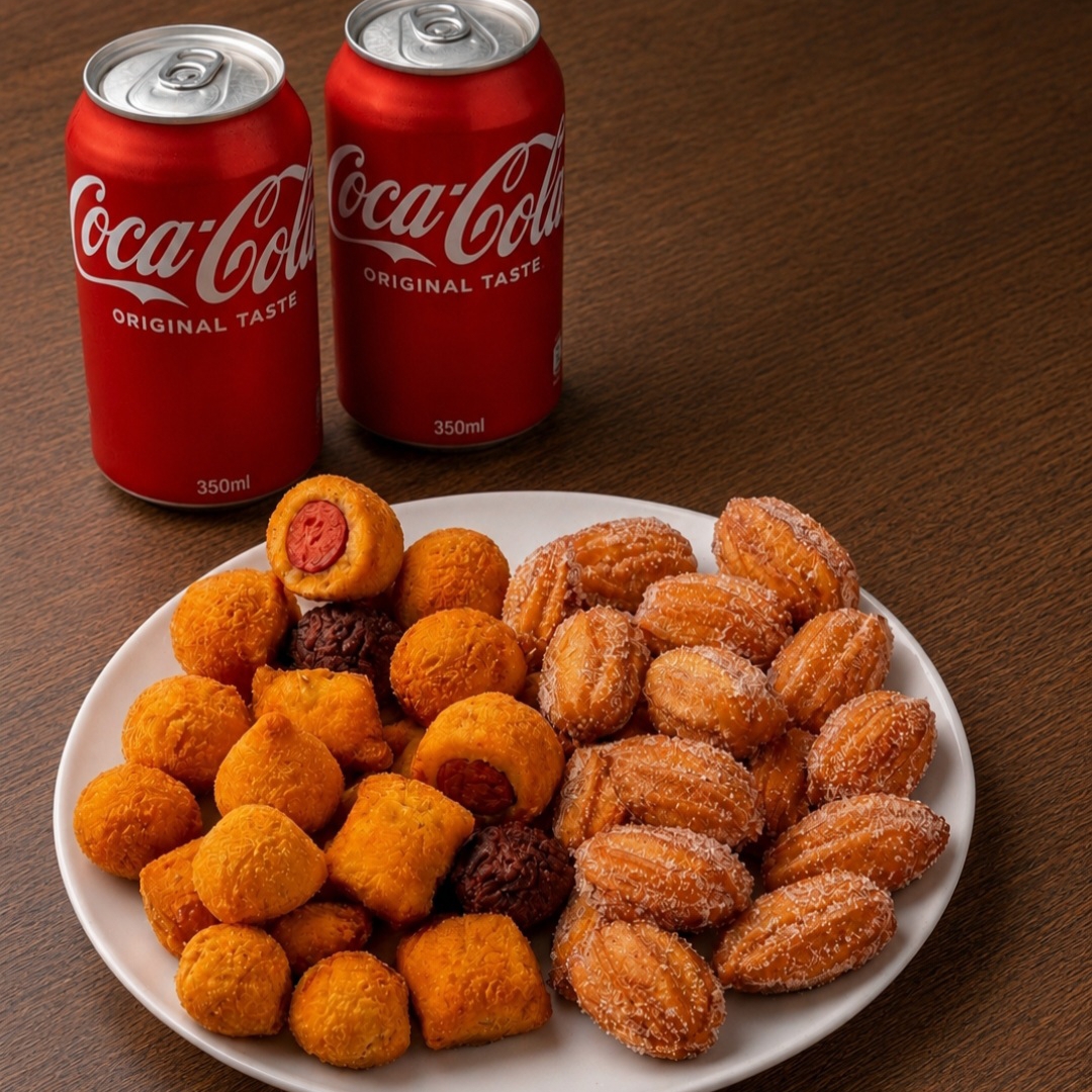 Combo especial para compartilhar com quem você ama! Contém 25 salgados fritos sortidos e 15 deliciosos churros recheados com doce de leite.