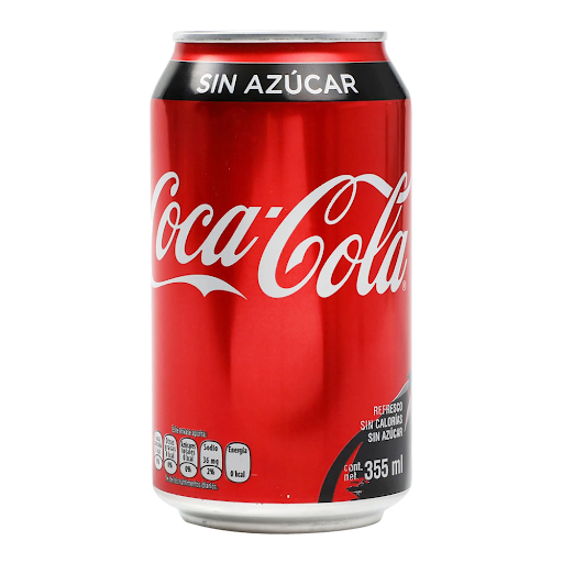 Coca cola sin azucar Lata 355 ml