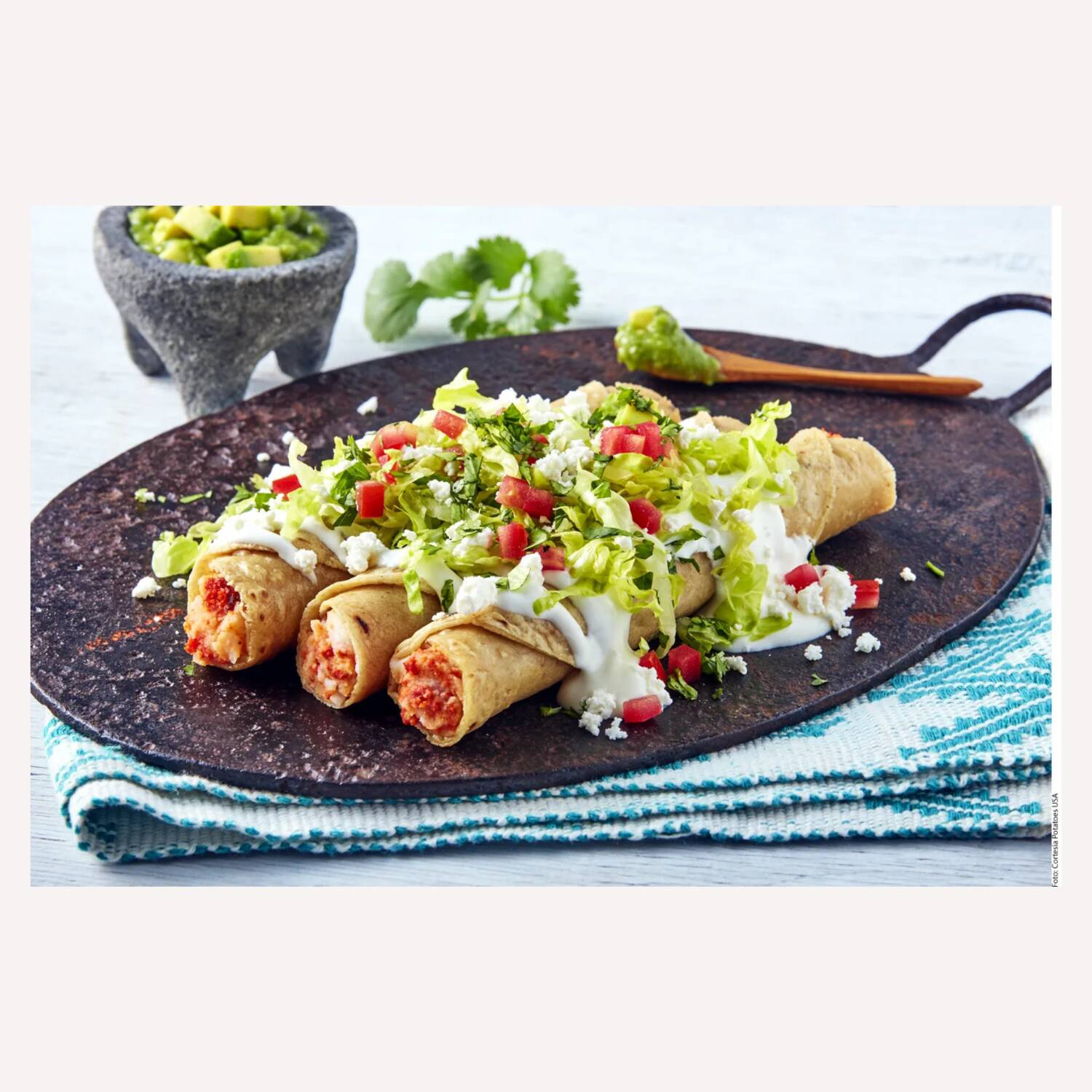 Tacos dorados de papa