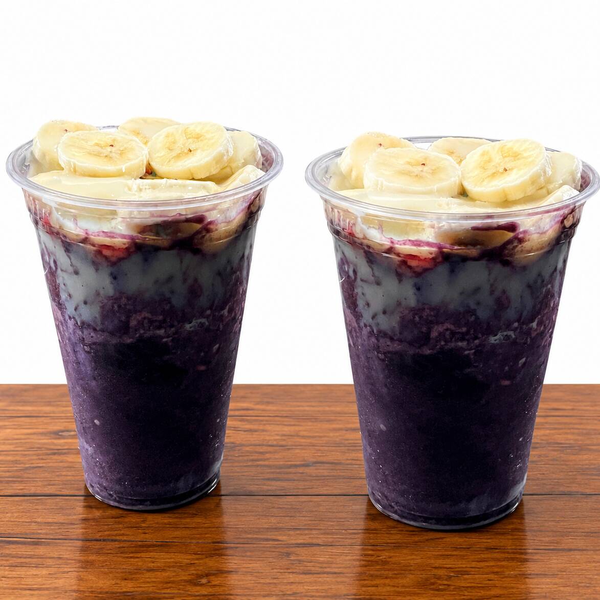 Montagem deste combo: Açaí Cremoso com Bananas Fresquinhas.
Quer deixar ainda mais do seu jeito? Vá para a aba "Adicionais" e complete essa delícia!
Importante: Todo adicional escolhido será dividido e colocado nos 2 copos. Se preferir o adicional em apenas um copo específico , por favor informe no campo de Observações do pedido.