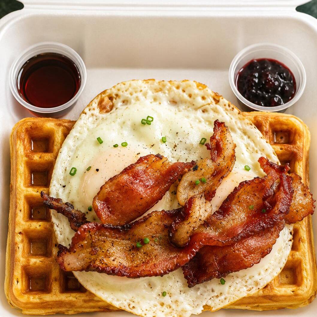 Waffle Brunchela Bacon & Eggs
