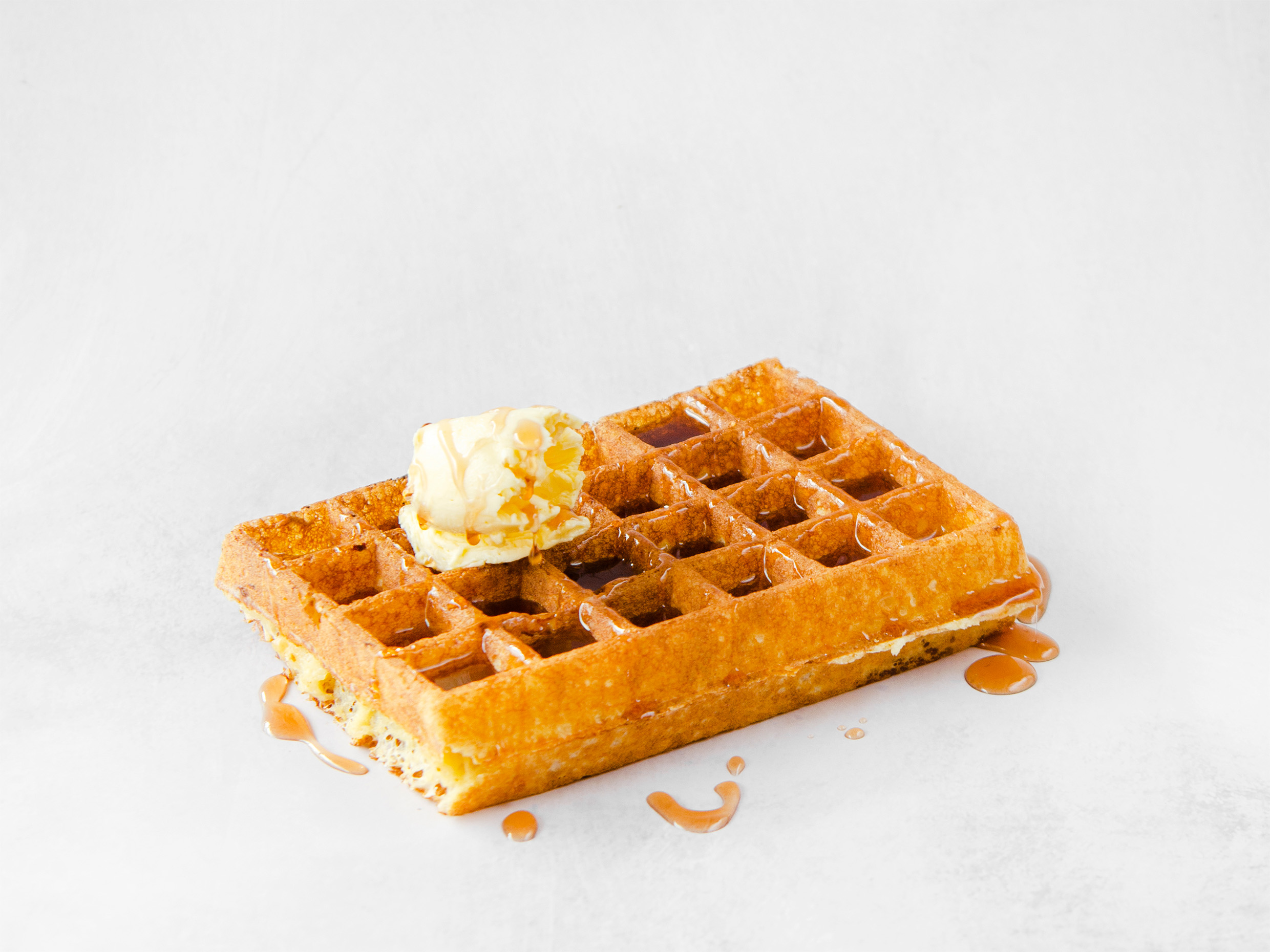 Gofre Mantequilla y Syrup