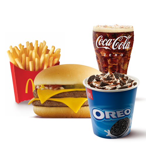 McCombo Mediano Doble Hamburguesa con Queso + McFlurry de Oreo