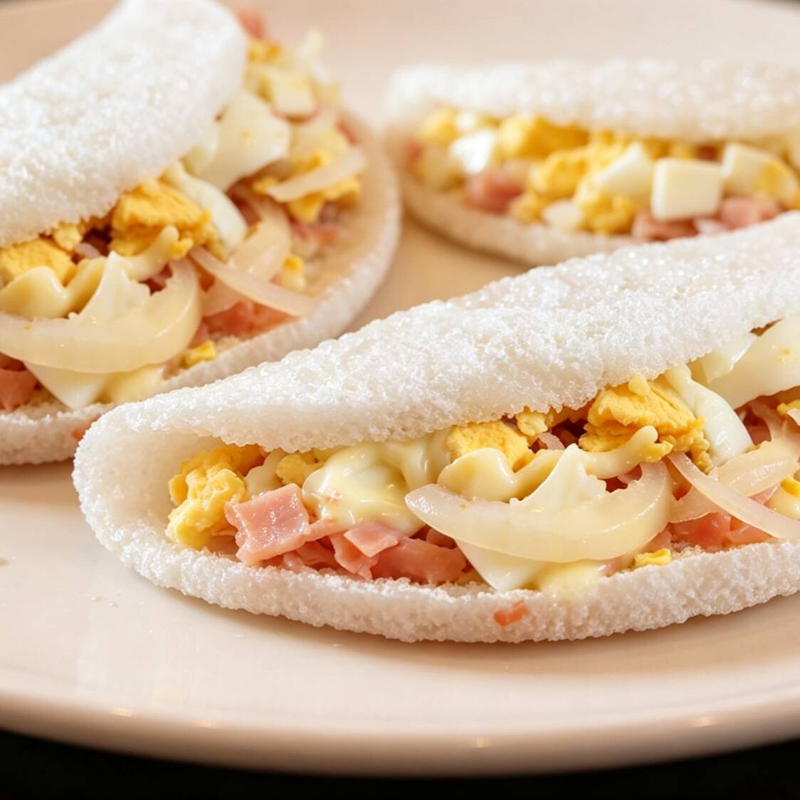 2 tapioca portuguesa +2 tapioca de frango com mussarela e catupiry