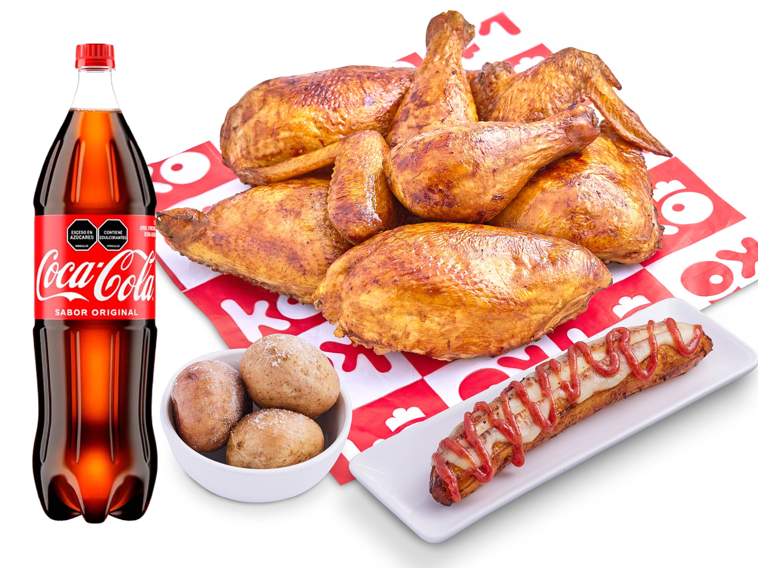 Combo asado, madurito, papas y gaseosa