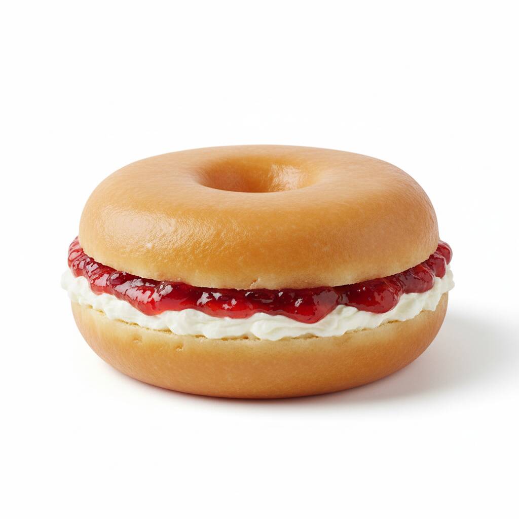 Dona de Queso Con Mermelada de Fresa (NUEVO)