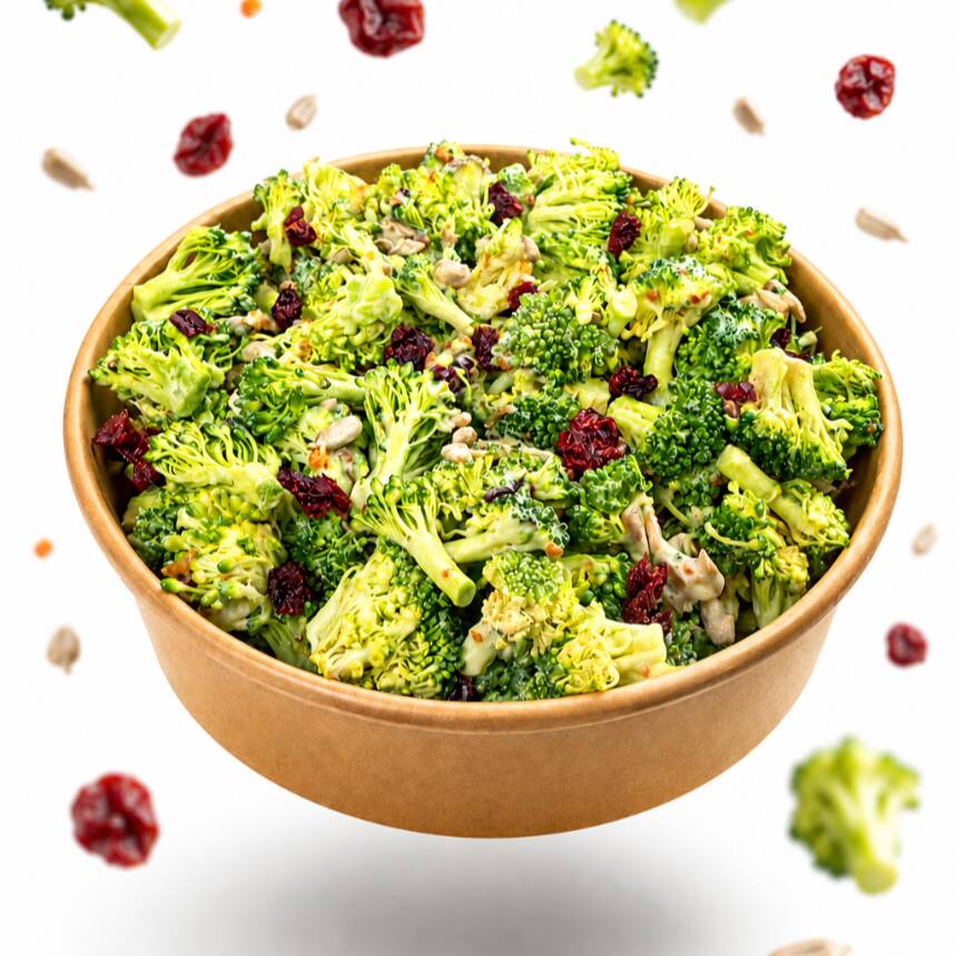 Bowl de Ensalada de Brócoli con Arándanos