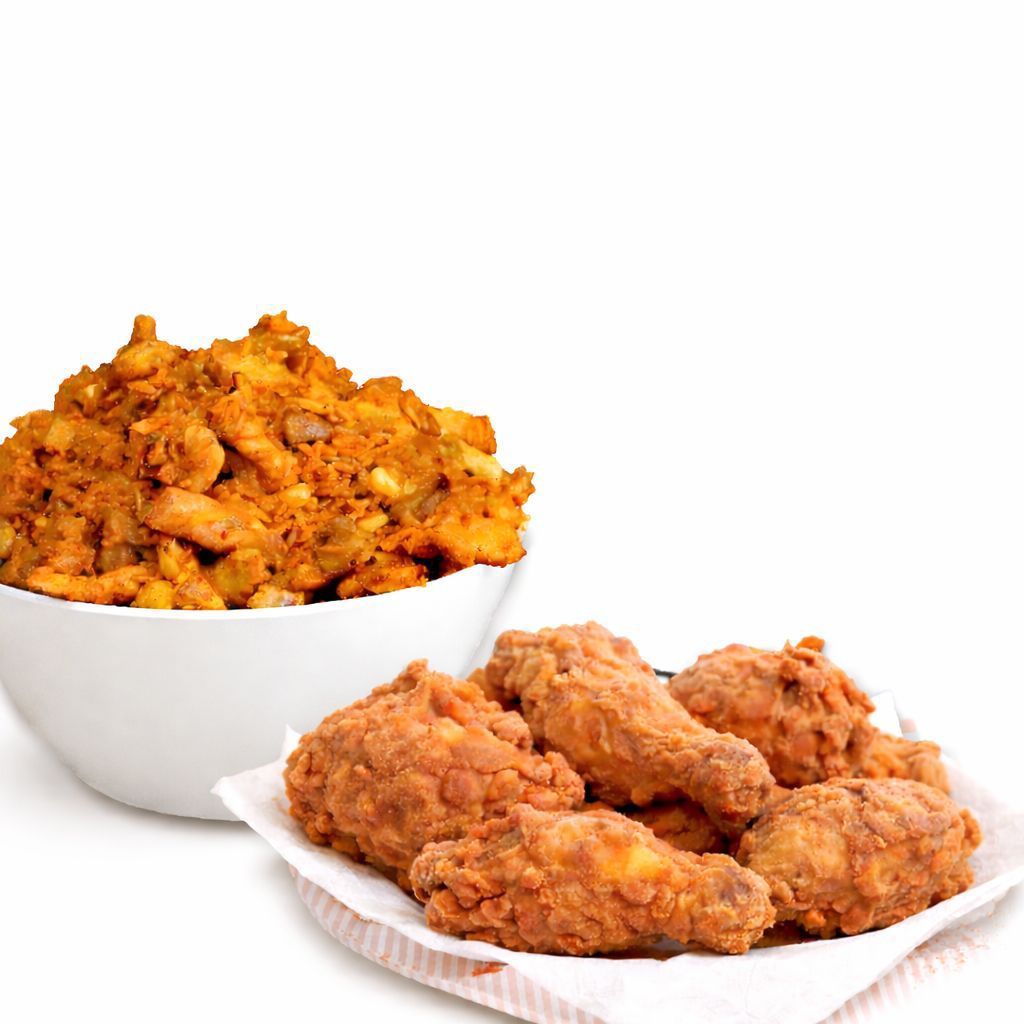 1/2 Pollo Frito + Arroz Paisa (1kg)