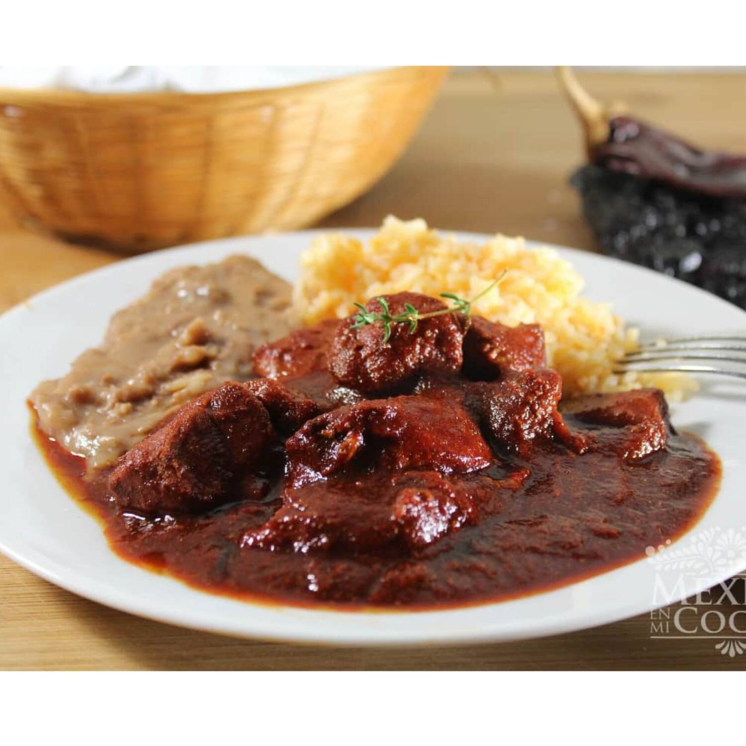 Comida Bistec de Puerco en Pasilla
