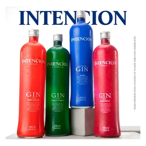 Garrafa de Gin Intencion.
