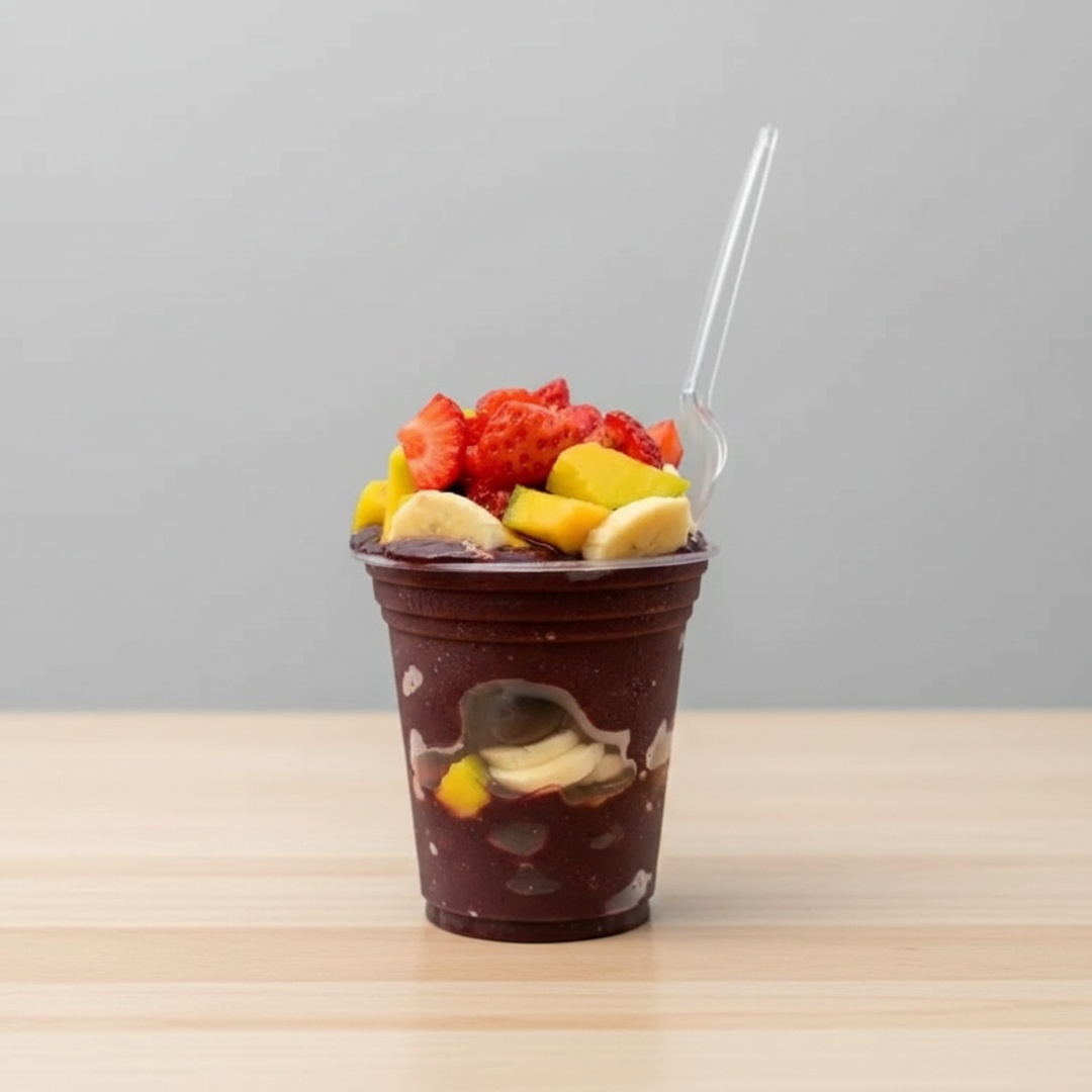 1 Litrode Açaí Artesanal Morango + Banana + Uva + Manga