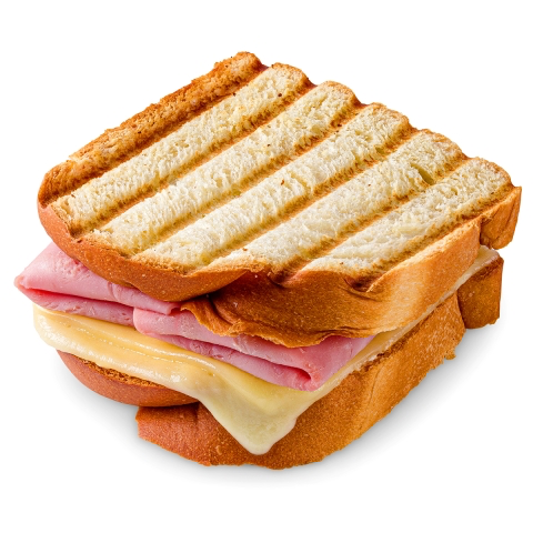 Muçarela, presunto, um toque de requeijão e pão brioche. Paraiso na terra