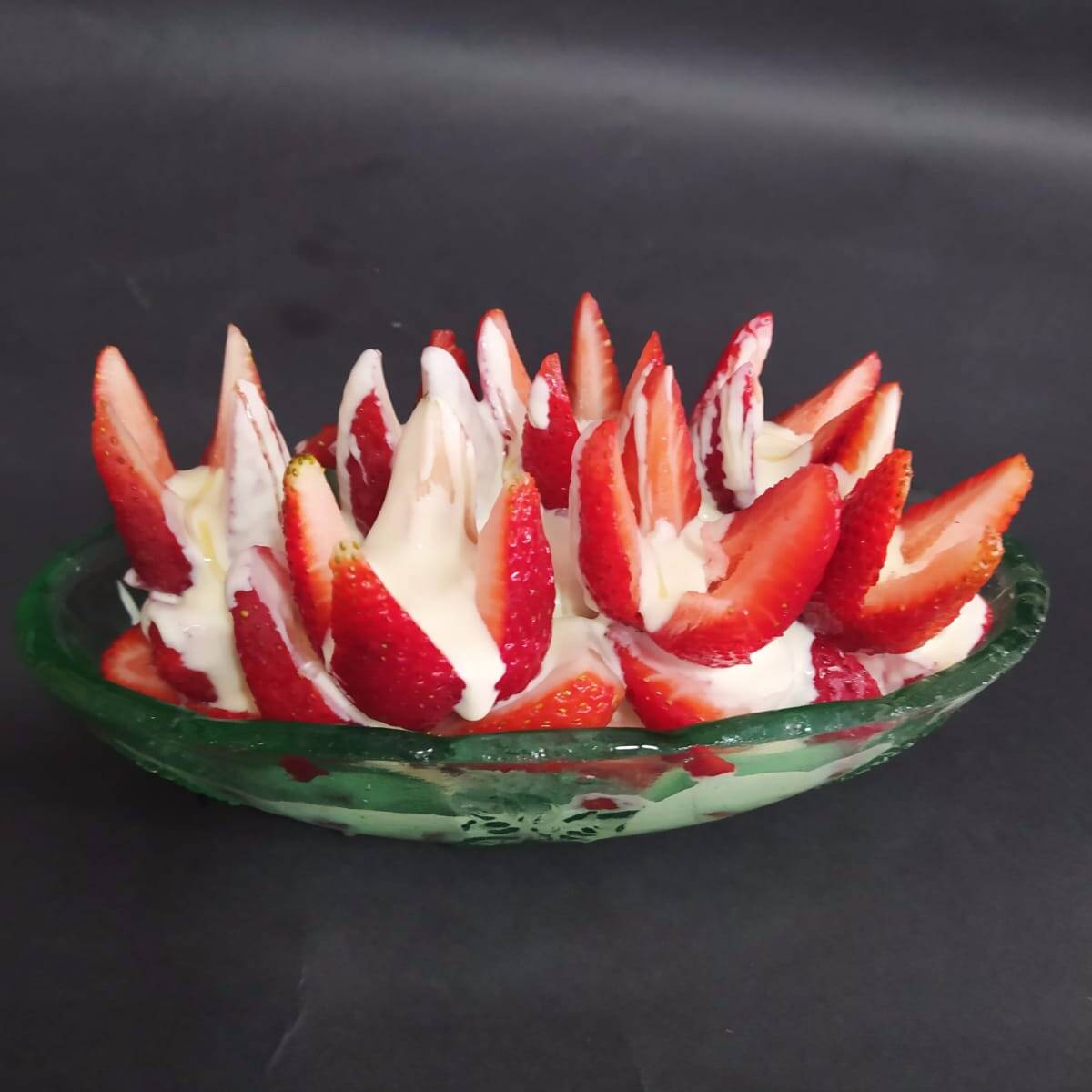 Fresas con crema grandes
