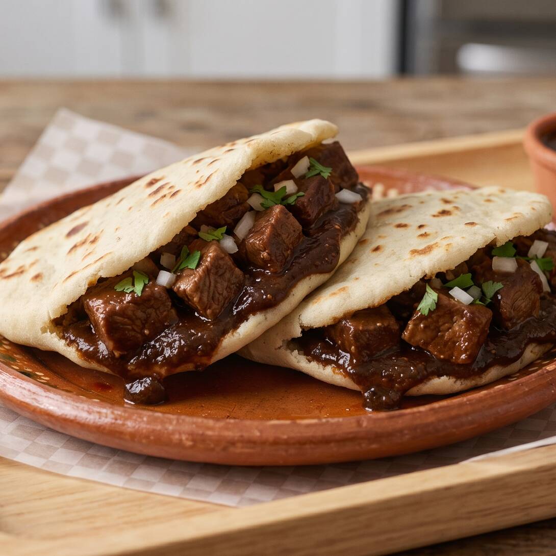 Trocito De Puerco En Salsa de Chile Pasilla