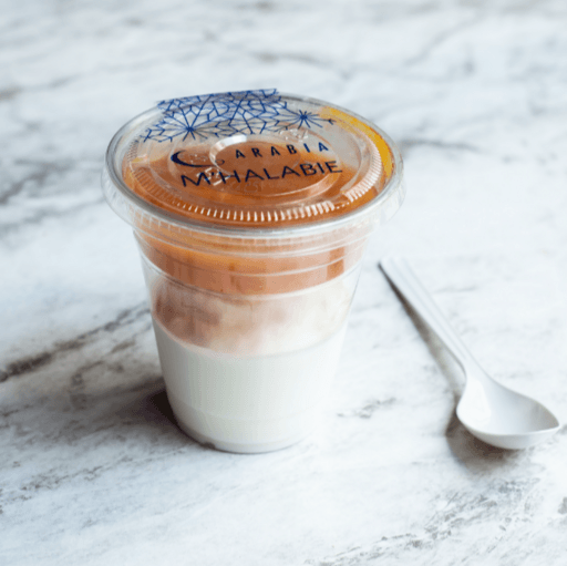 Creme de nata e almíscar com calda de damasco
200g