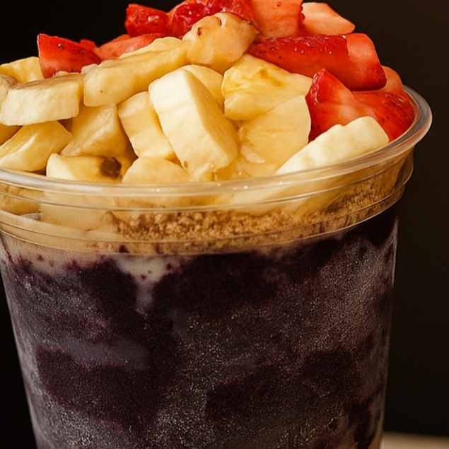 Copo acompanha apenas: Granola ,Leite Condensado e frutas
