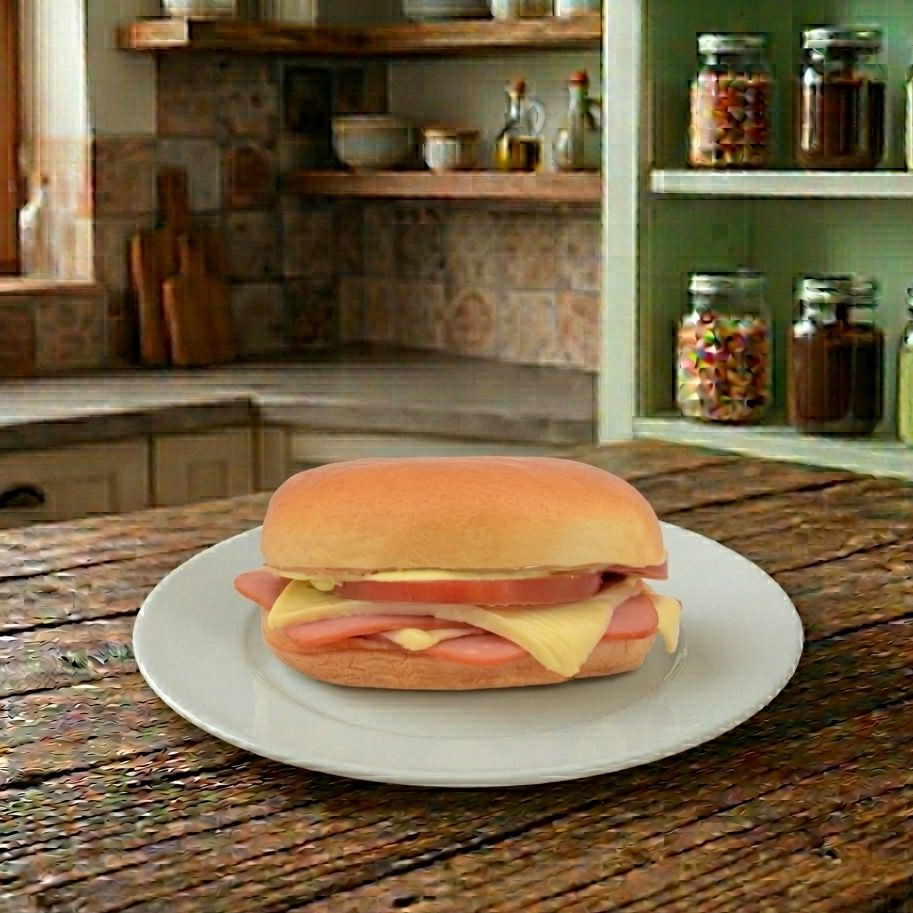 Sanduche de jamón y queso
