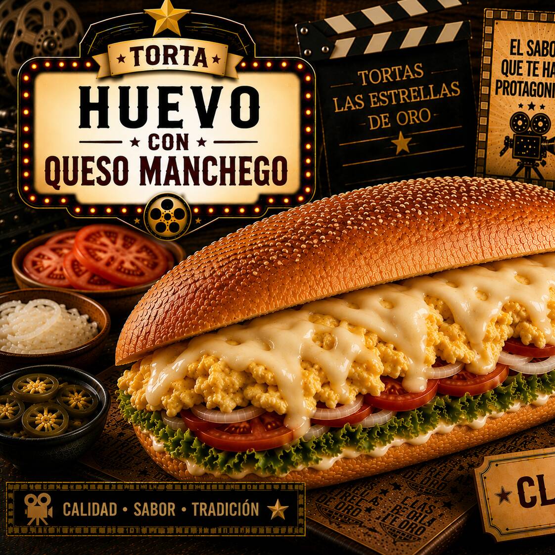 Huevo con Queso Manchego