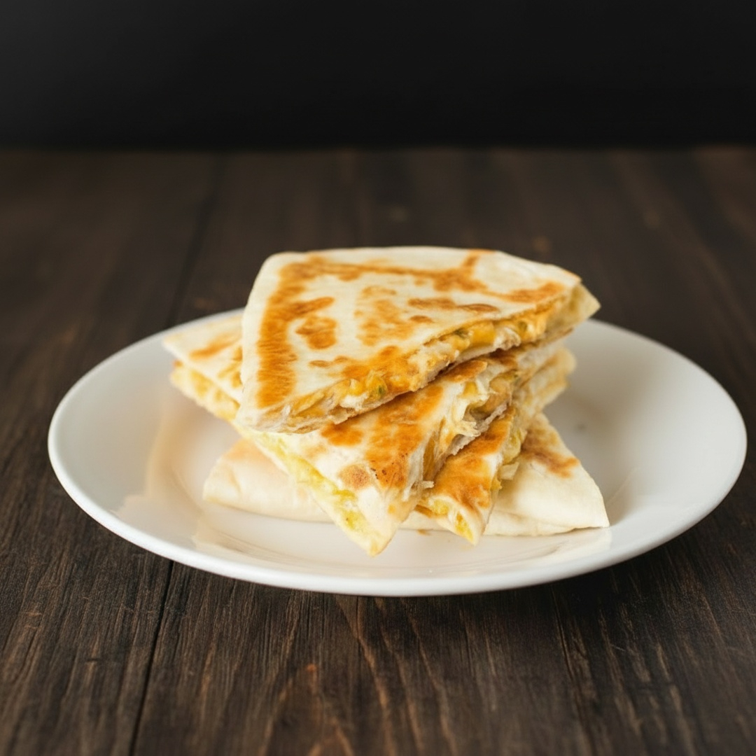 "***Atenção: Na Confecção Vai Frango E Pvt*** Tortilllas de trigo recheada com ""frango"" vegetal, carne vegetal, tomate, queijo tipo mozzarella vegan e sour cream Sem pimenta. Para pedir molhos ou pimentas a parte, selecione também o item ""embalagem extra"""Atenção: NÃO TEM COMO RETIRAR COENTRO, CEBOLA E ALHO Peso médio:120g