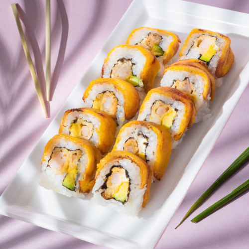 12 Bocados Sushi Camarón Tropical