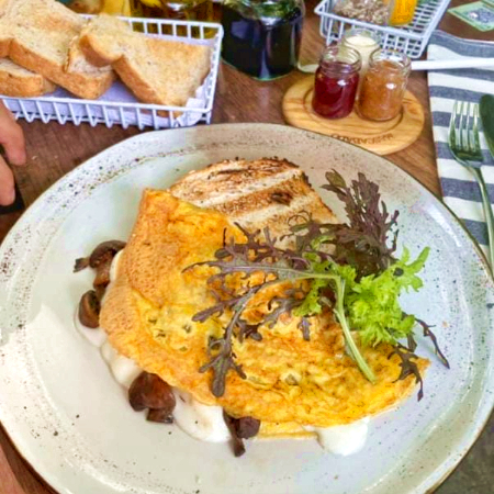 Omelette Hongos Grillados