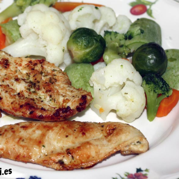 Pechuga Asada con Verduras