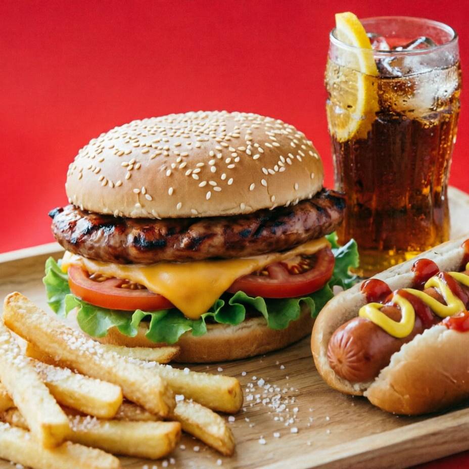 Hamburguesa + Hotdog + Papas + Bebida
