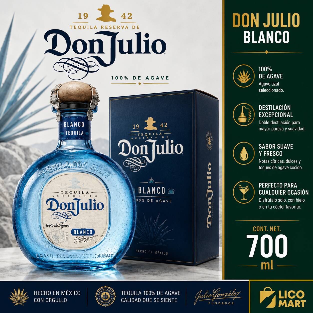 Tequila Don Julio Blanco X 700ml