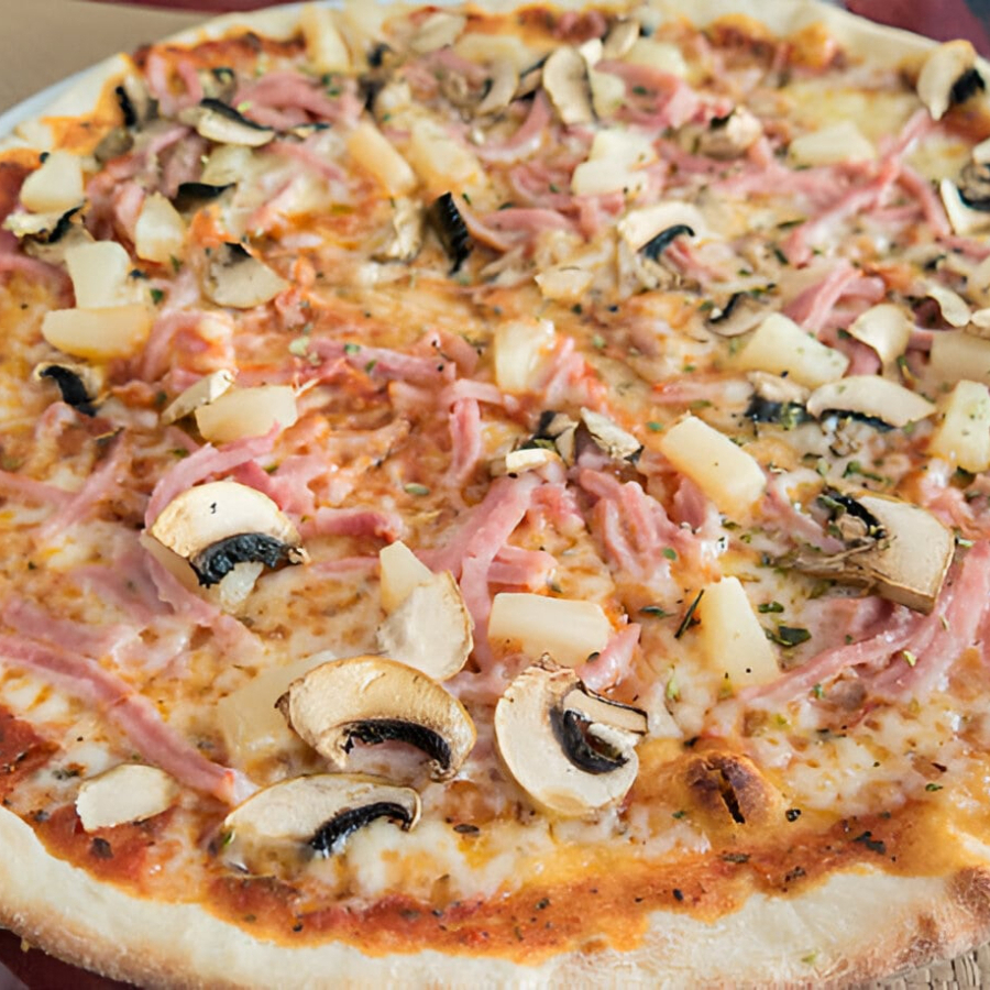 Pizza Jamón y Champiñones