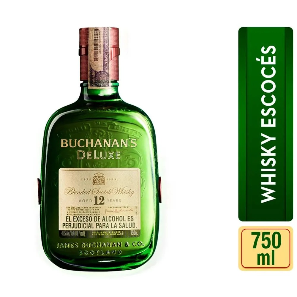 Botella Whisky Buchanans Deluxe 12 Años 750mL