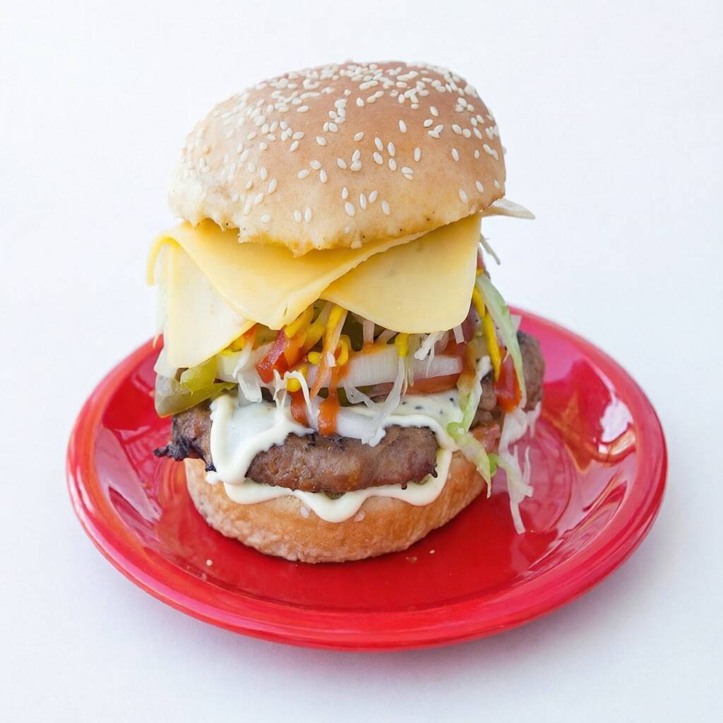 Hamburguesa Suiza 3 Quesos