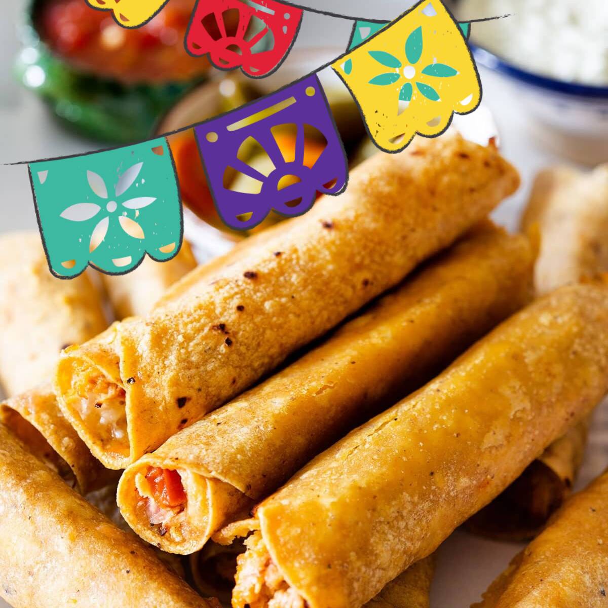 Orden de Tacos Dorados de Pollo