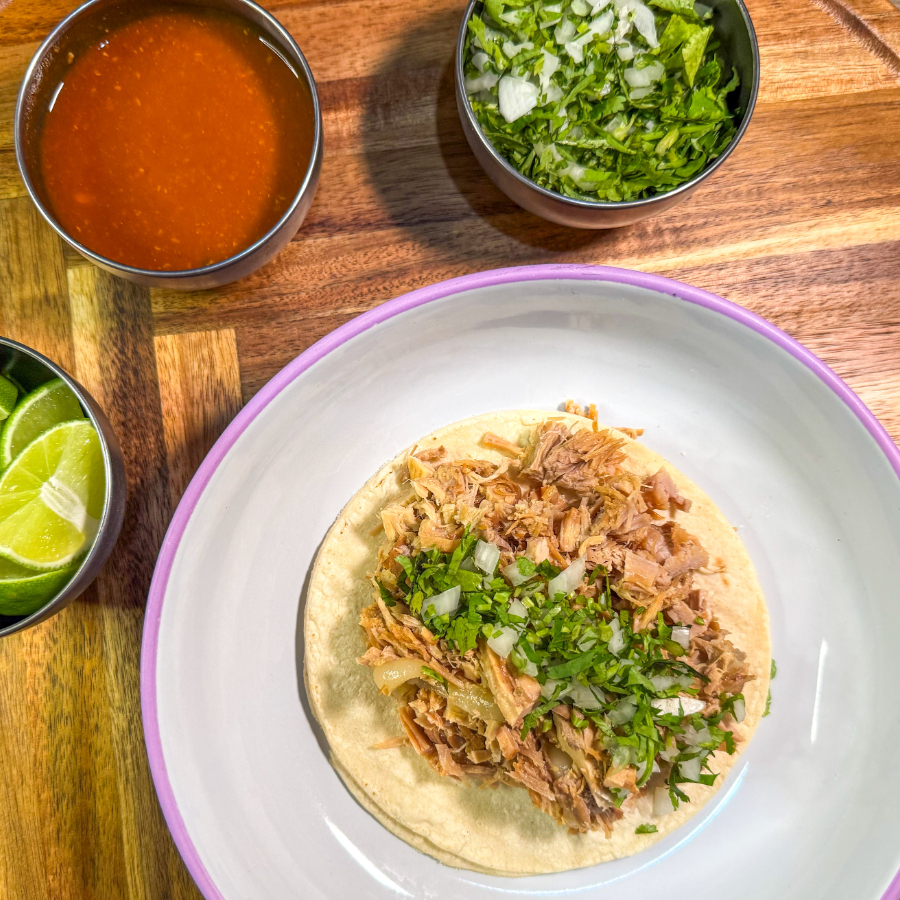 Taco de Maciza o Costilla con Cuerito