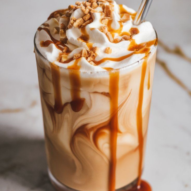 Café caramel machiato caliente