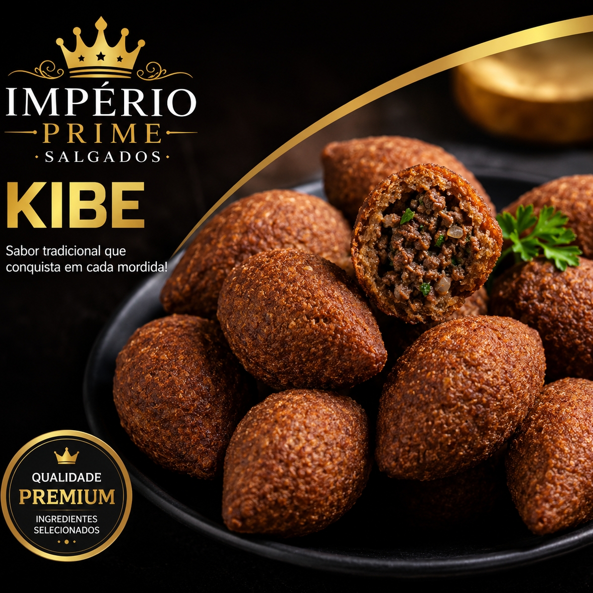 Kibe artesanal preparado com carne bovina selecionada, trigo para kibe e temperos especiais. Crocante por fora, macio e suculento por dentro, com sabor caseiro e receita tradicional. Perfeito para um lanche ou para acompanhar sua refeição.