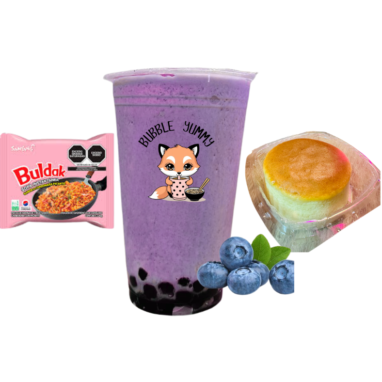 Tapioca Blueberry, Buldak Carbonara y Pan Japonés