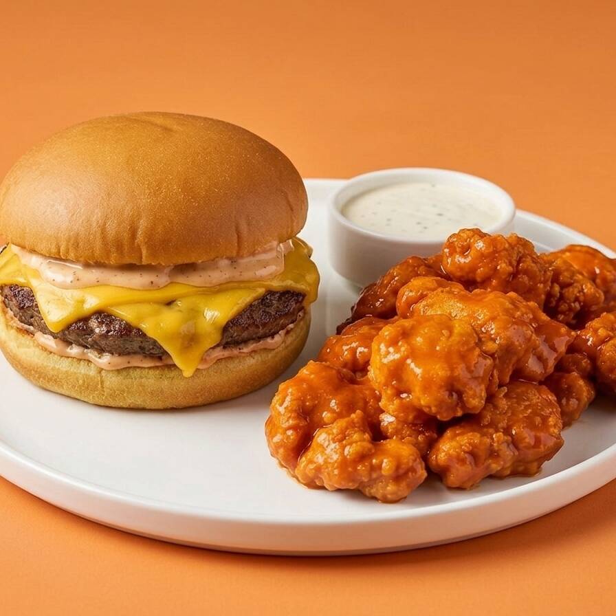 COMBO Hamburguesa con Queso+ Boneless 250gr