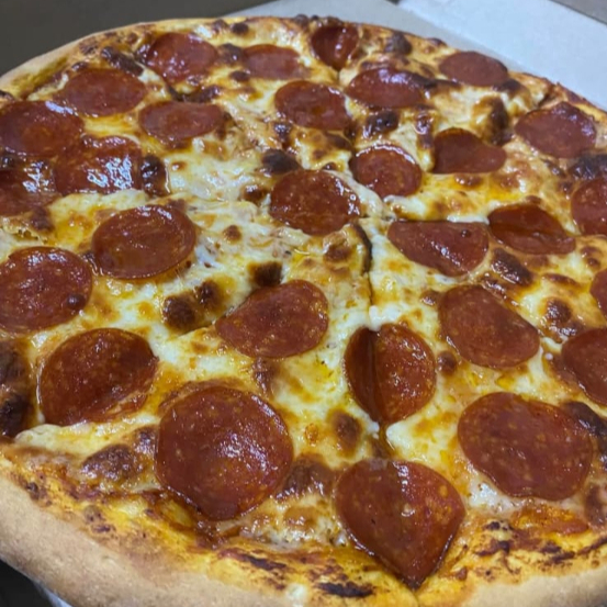 PIZZA GRANDE 1 ING A ELEGIR + PAPAS + PAN C/AJO