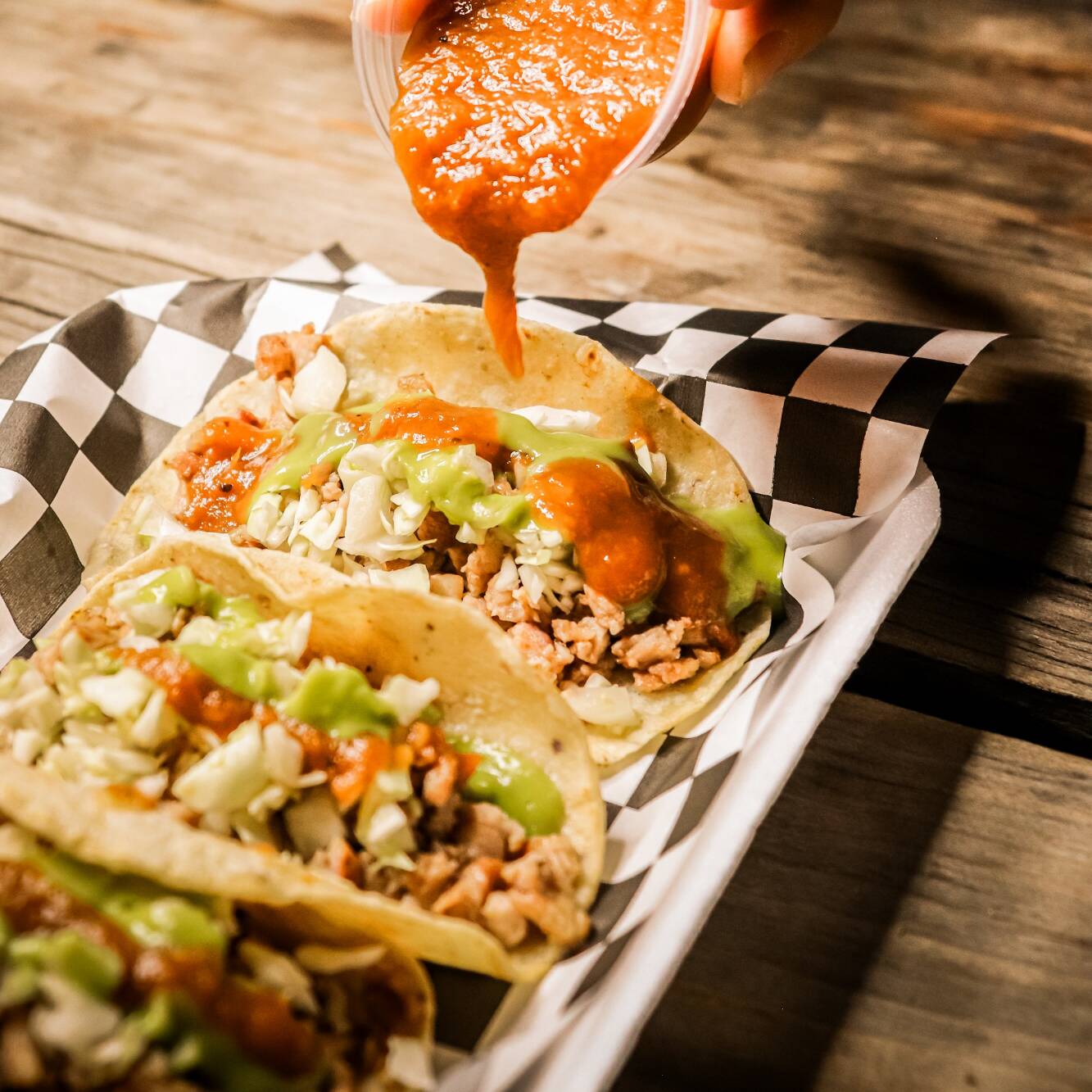 3 Tacos de Asada de Puerco