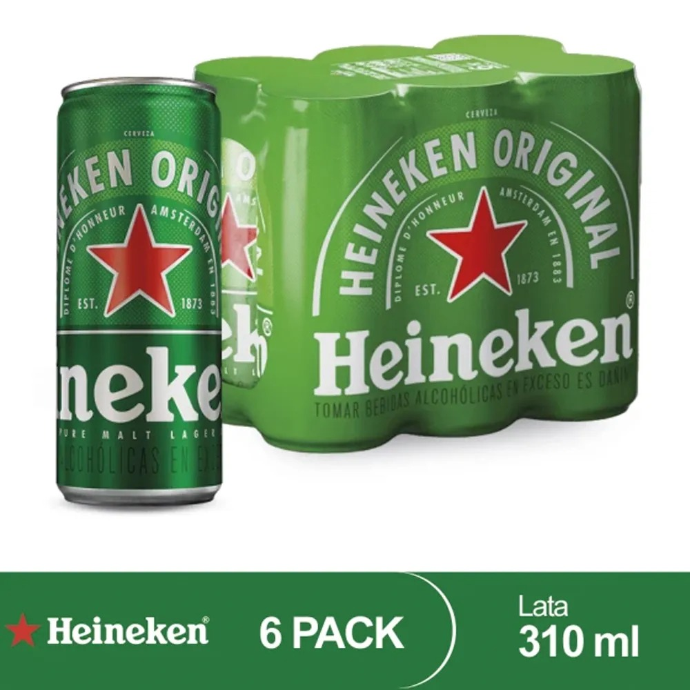 Heinken Sixpack lata 310 ml