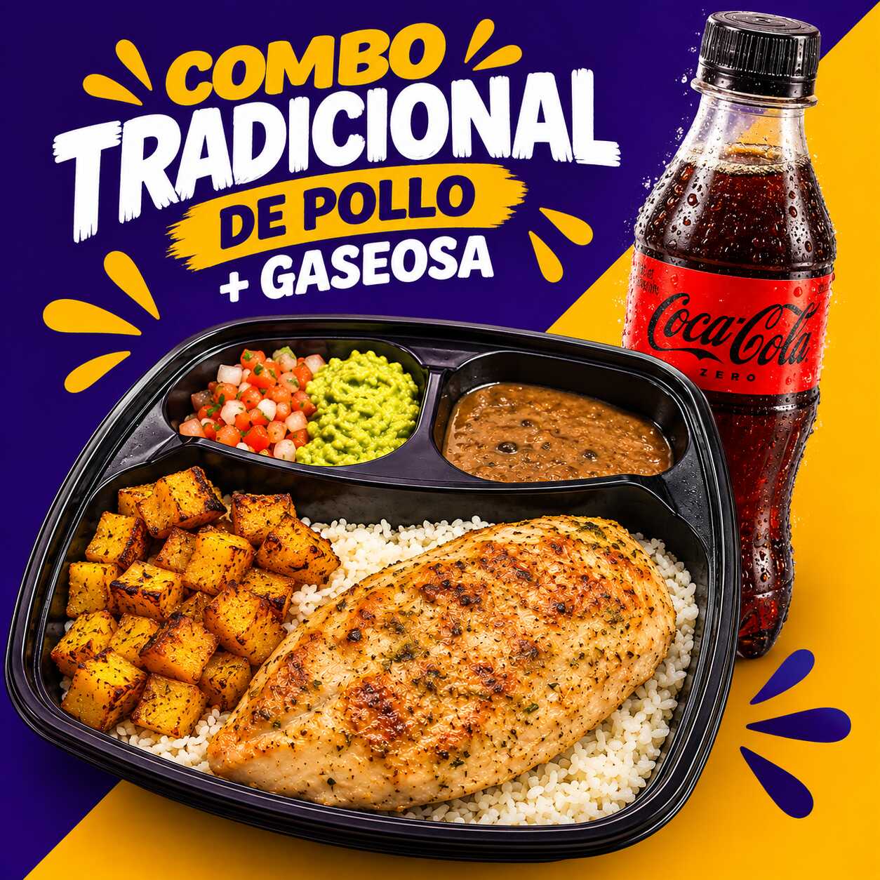 COMB0 TRADICIONAL POLLO + GASEOSA