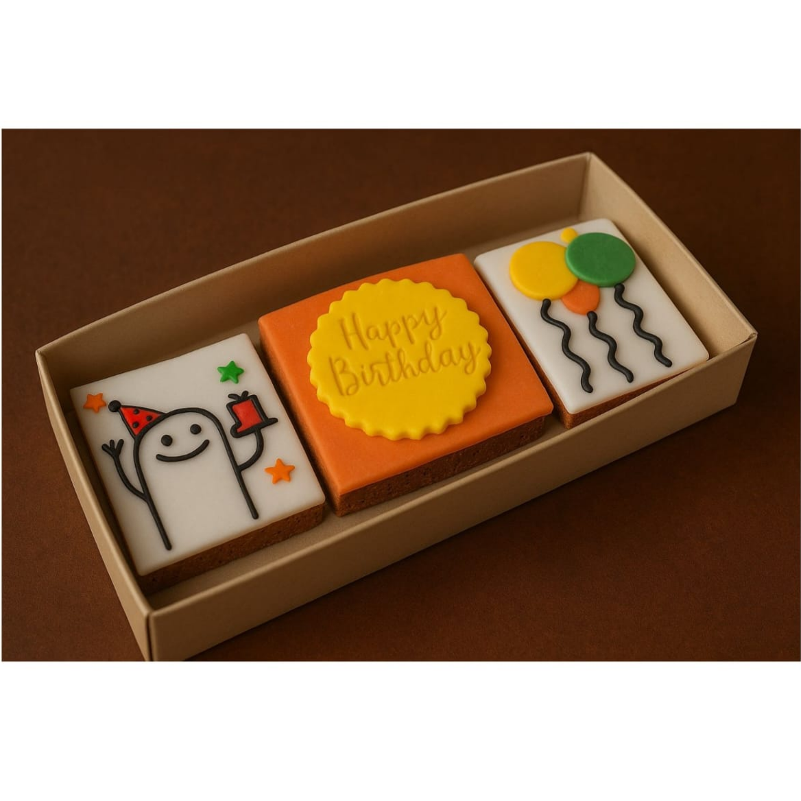 Brownies X3 Feliz Cumpleaños