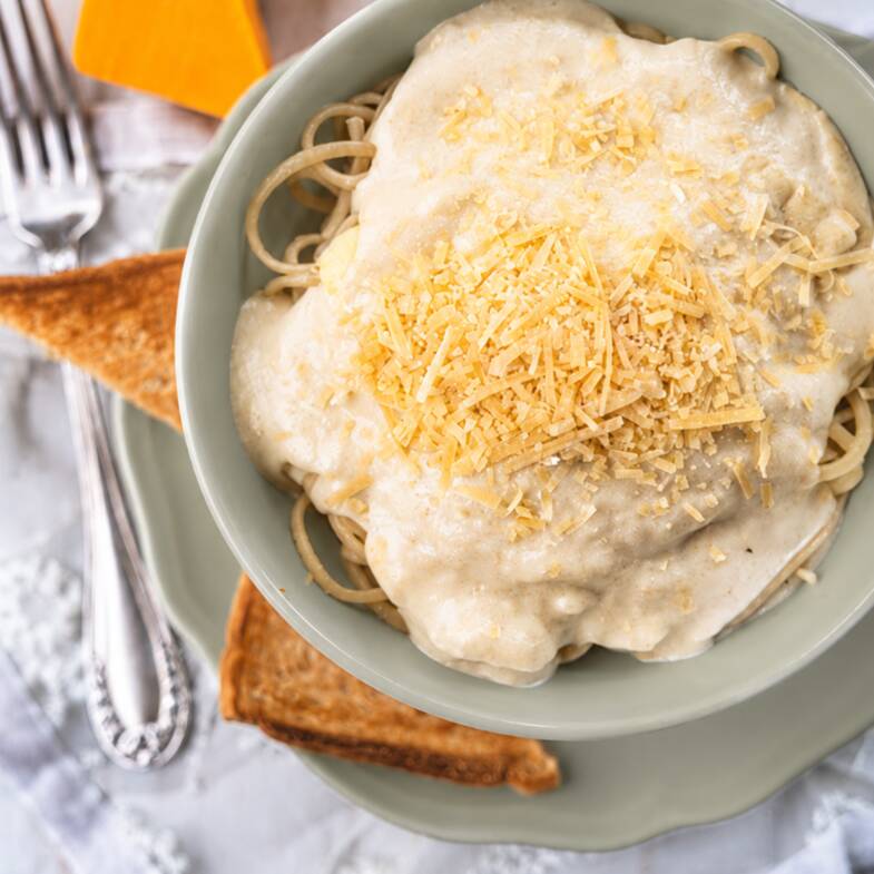 Spaguetti pollo bechamel
