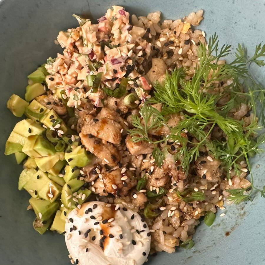 Yakimeshi de camarón