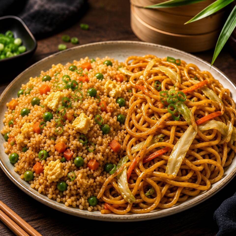 Combo Arroz y Chow Mein