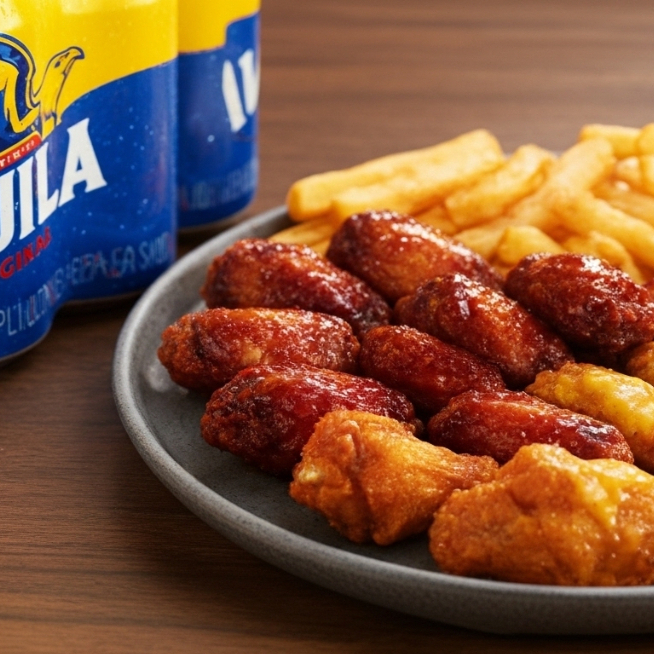 Combo Parche x 30 + 🍟🍟+ Cerveza 6 Pack