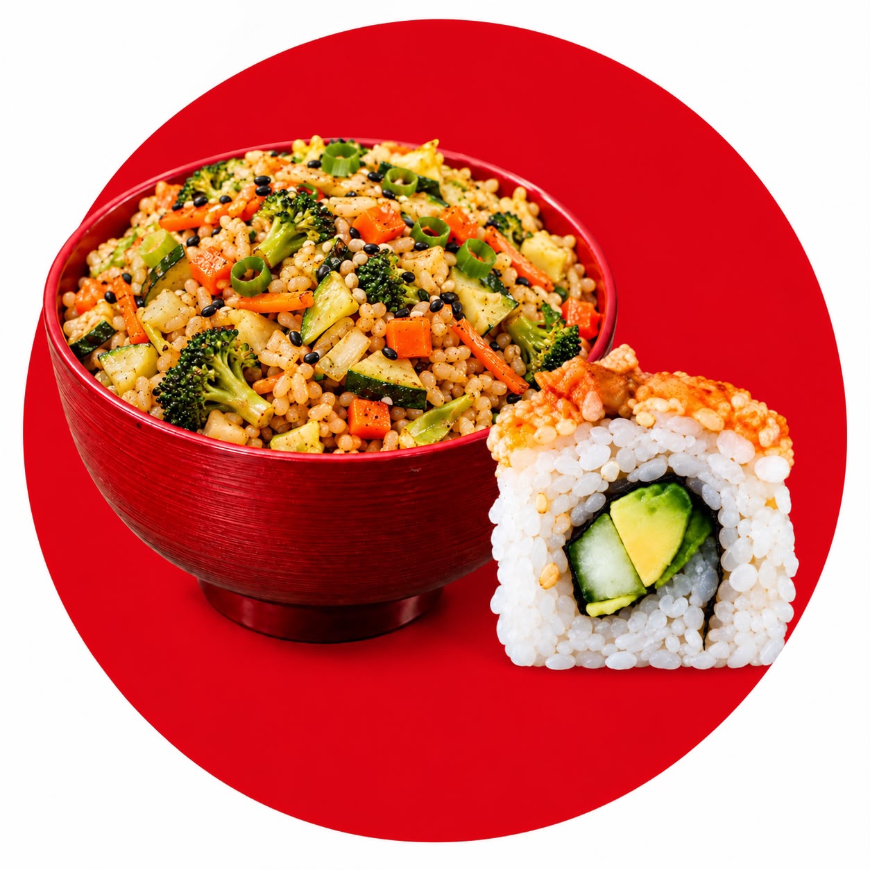 Yakimeshi + Krunch Maki