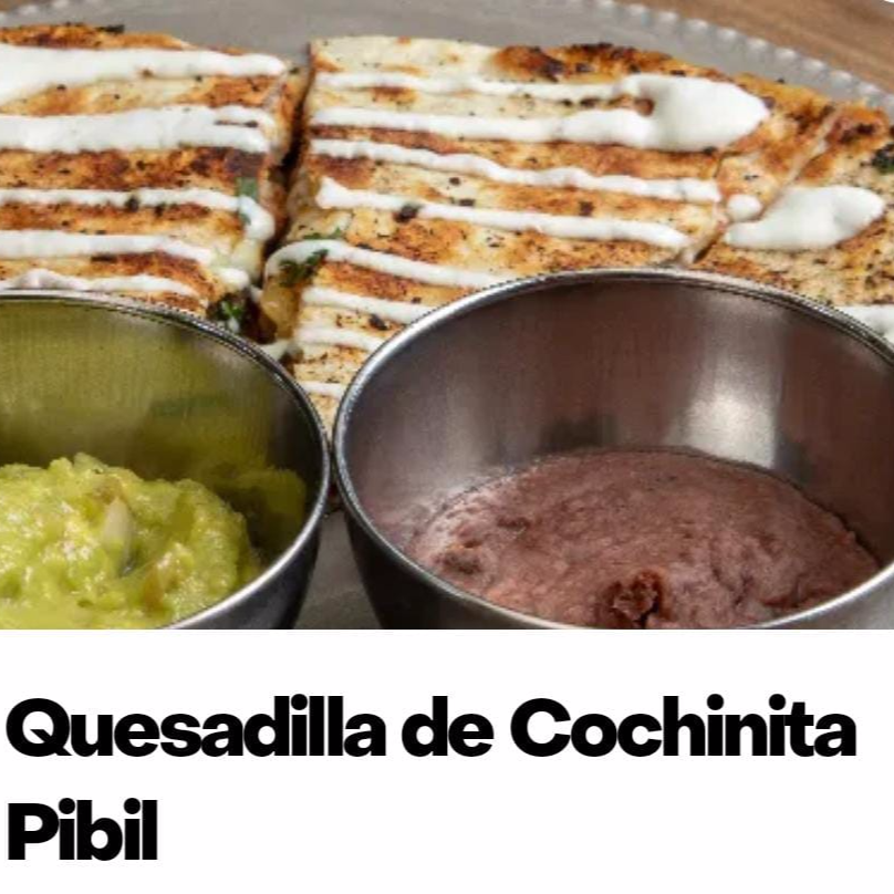 Quesadilla de Cochinita Pibil