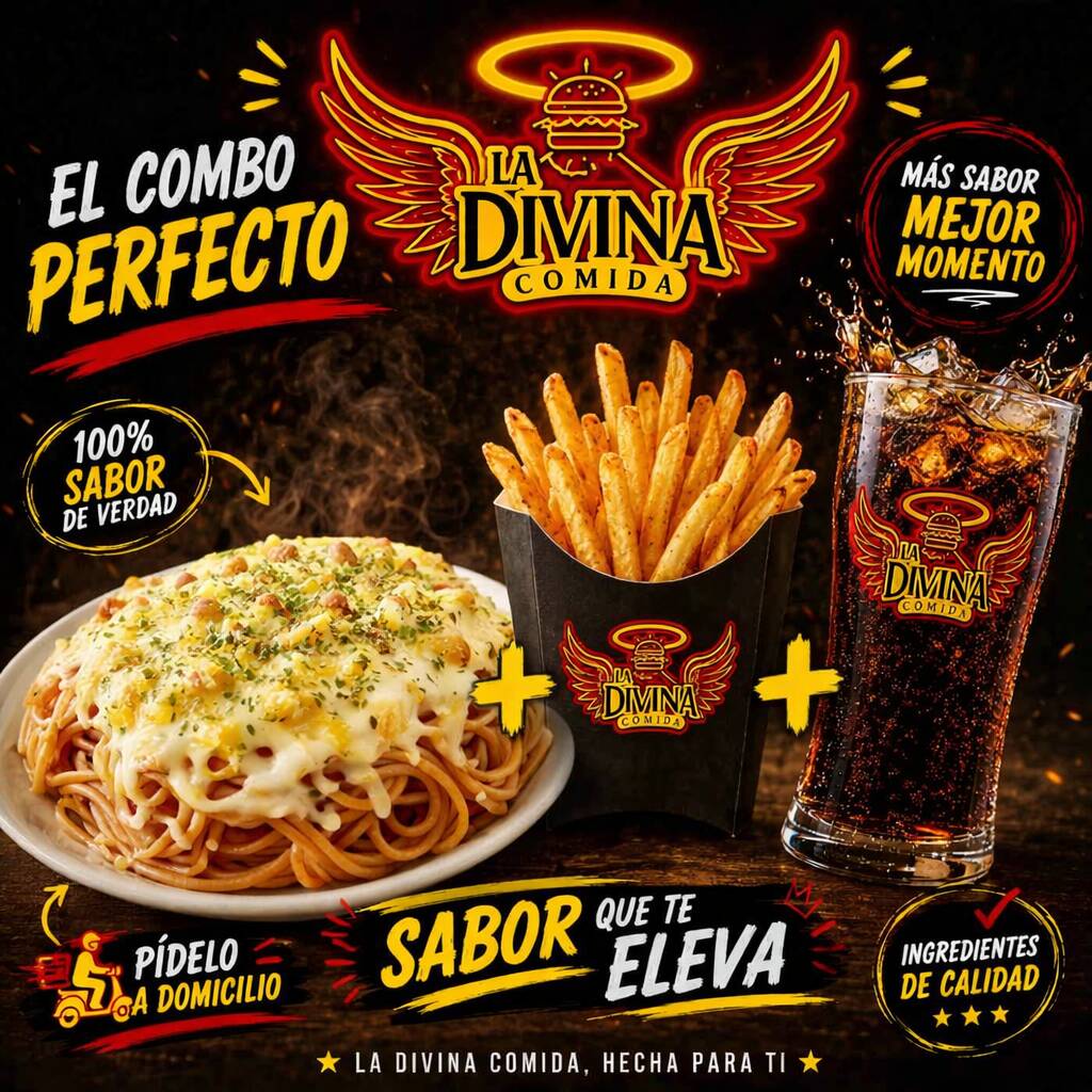 PASTA CARBONARA EN SALSA BECHAMEL EN COMBO